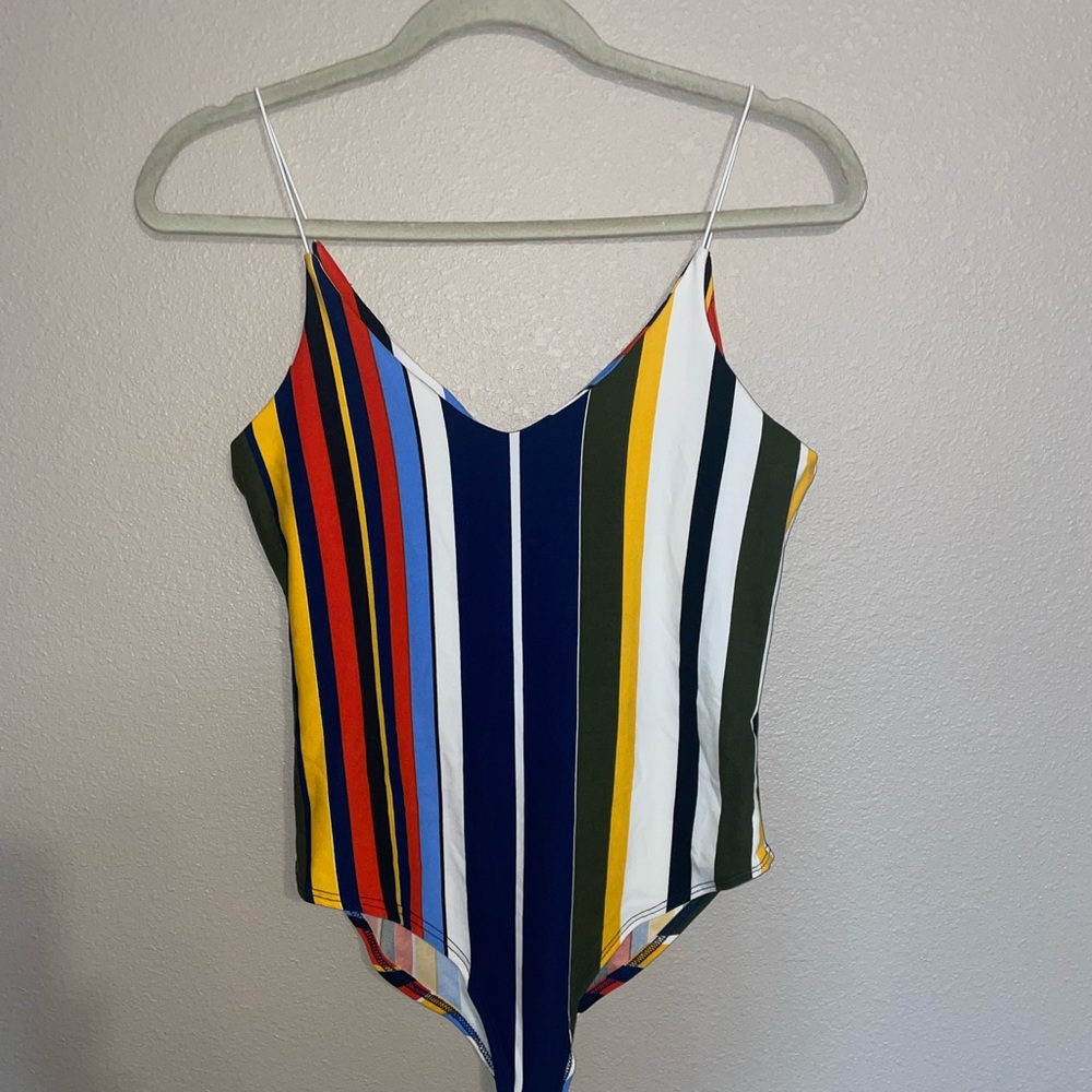 Striped bodysuit